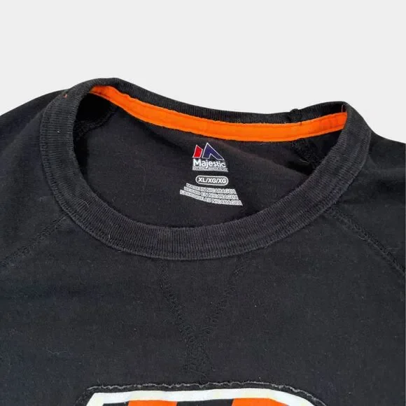 Cincinnati Bengals Majestic Shirt Mens XL Black Long Sleeve NFL Football Raglan - Picture 8 of 9